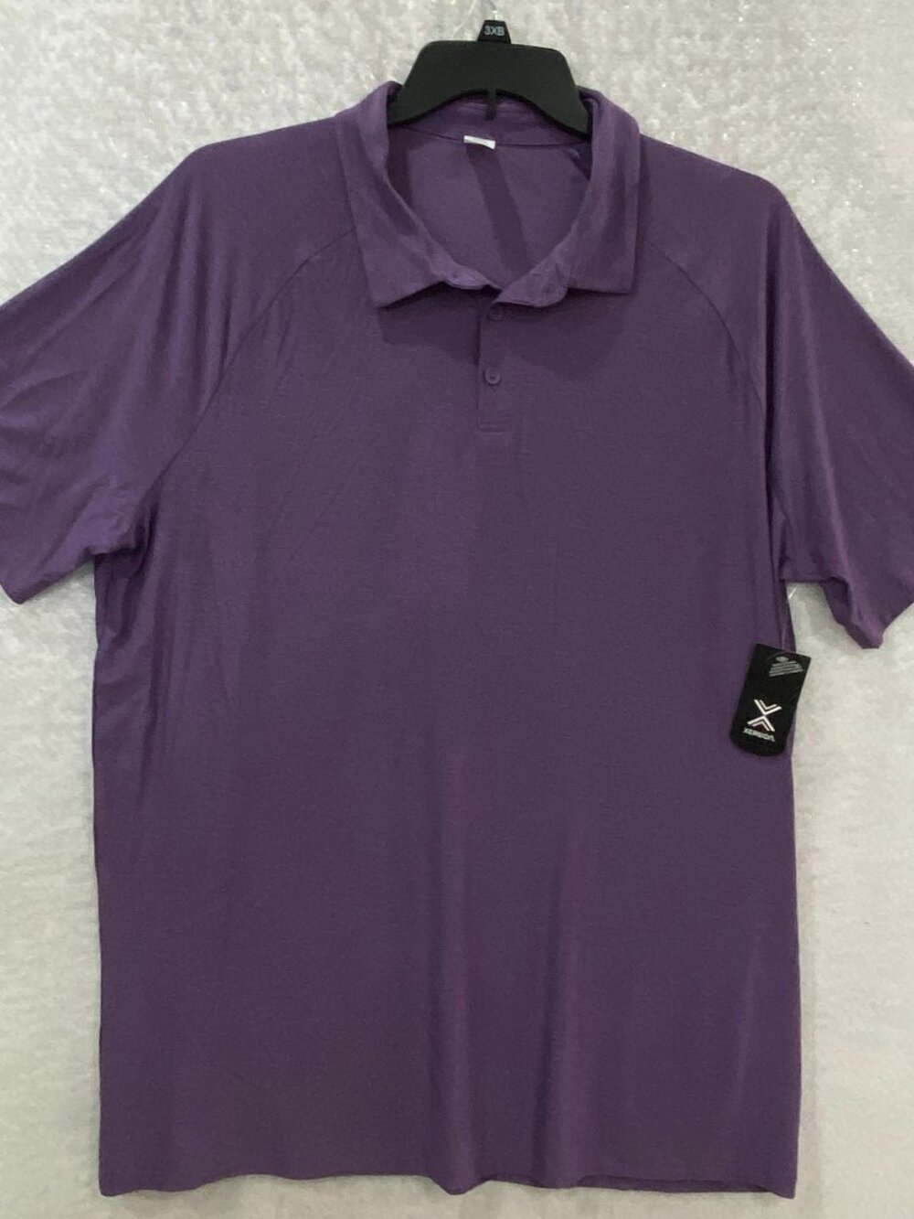Xersion Quick Dry Polo Shirt UPS 50 Men's XLT Purple Short Sleeve Cooling Active